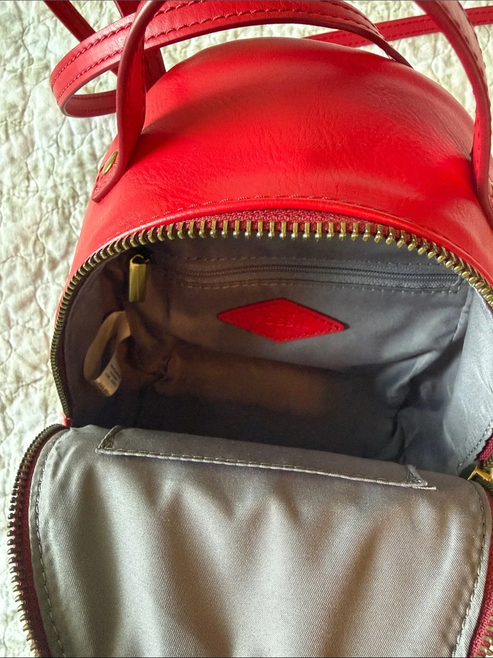 Fossil Red Mini Backpack